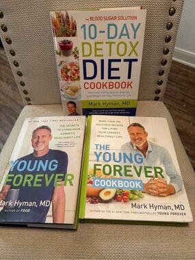 Mark Hyman MD book bundle young forever cookbooks & handbook